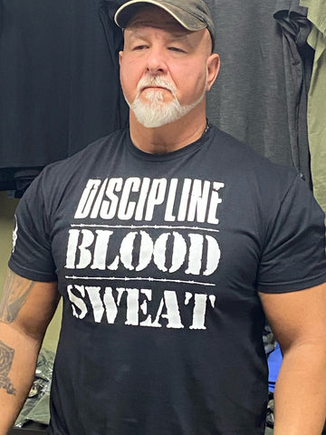 Discipline - Blood - Sweat - Premium Black Tee