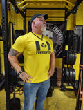 Canadian Power lifter  Men's  Yellow T shirt