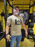 Canadian Power lifter  Men's  TAN T shirt