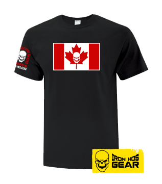 Iron Hos Canadian Flag - Ladies T Shirt Black