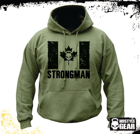 Canadian Strongman Military Green Hoodie