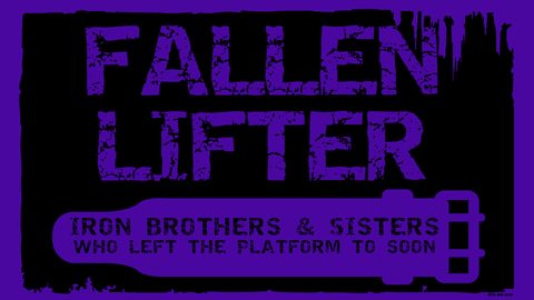 Fallen Lifter  - Belt Banner  Puprle on Black 18" X 31"