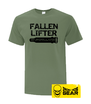 Fallen Lifter - Brothers and Sisters who left the Platform too Soon - Belt - Military Green T Shirt