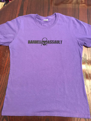 Ladies - Barbell Assault  - Heather Purple -  T shirt