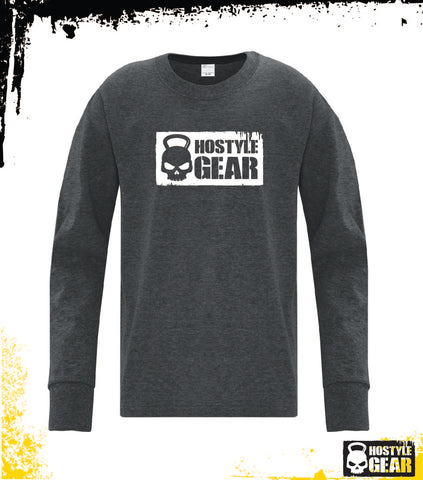 Hostyle Gear Long Sleeve T Grey with White HG Logo print