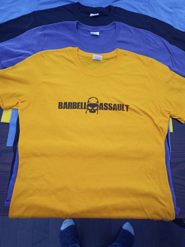 Ladies Barbell Assault  - Gold  -  T shirt