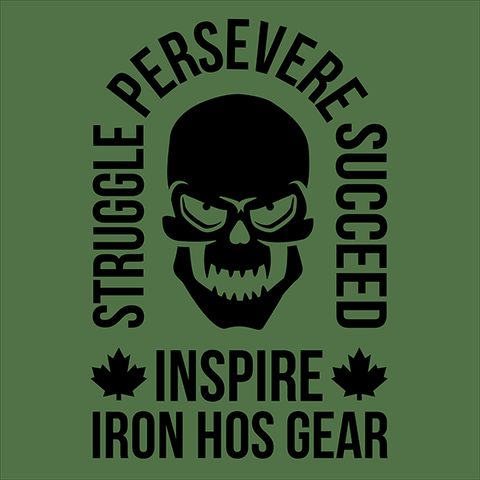 Struggle - Persevere - Succeed - Inspire Military Green Banner