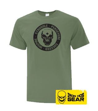 Hardcore Iron Hos Gear - Struggle Formula  - Military Green T shirt