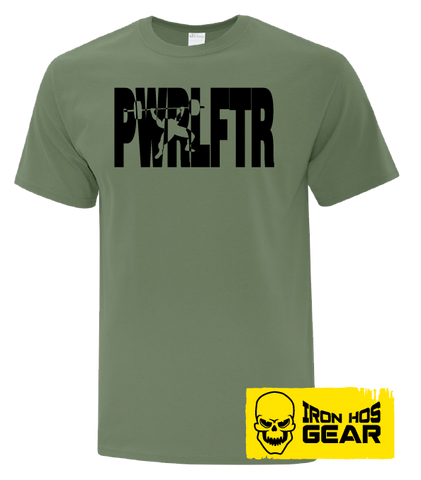 Canadian Powerlifter-  The Bencher-  Men's Military Green T shirt - Iron Hos Gear