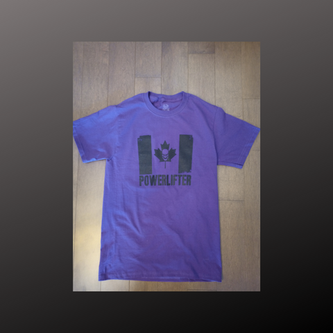 Canadian Power lifter  Men's  Purple T shirt